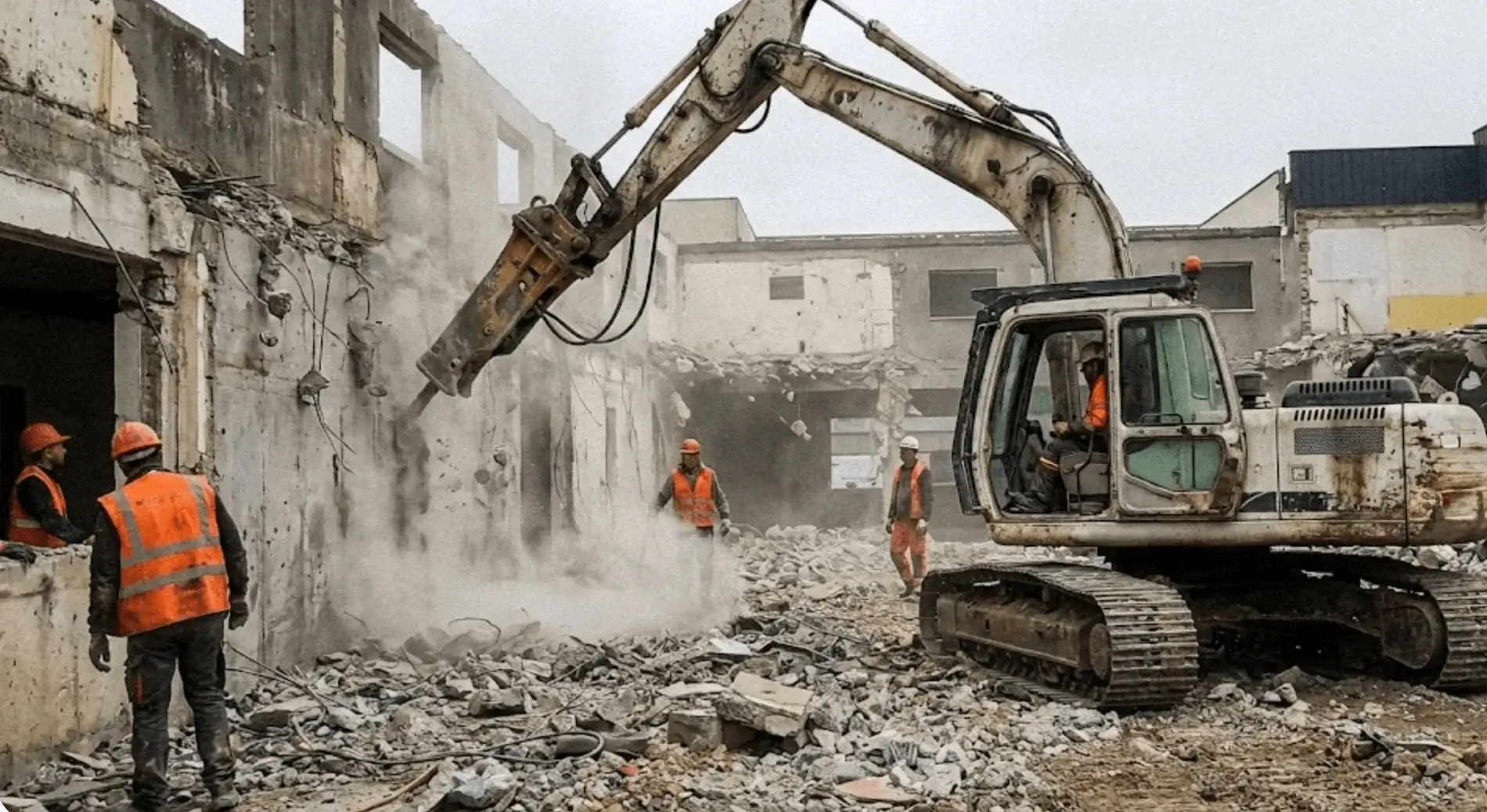Chantier démolition en cours Dijon