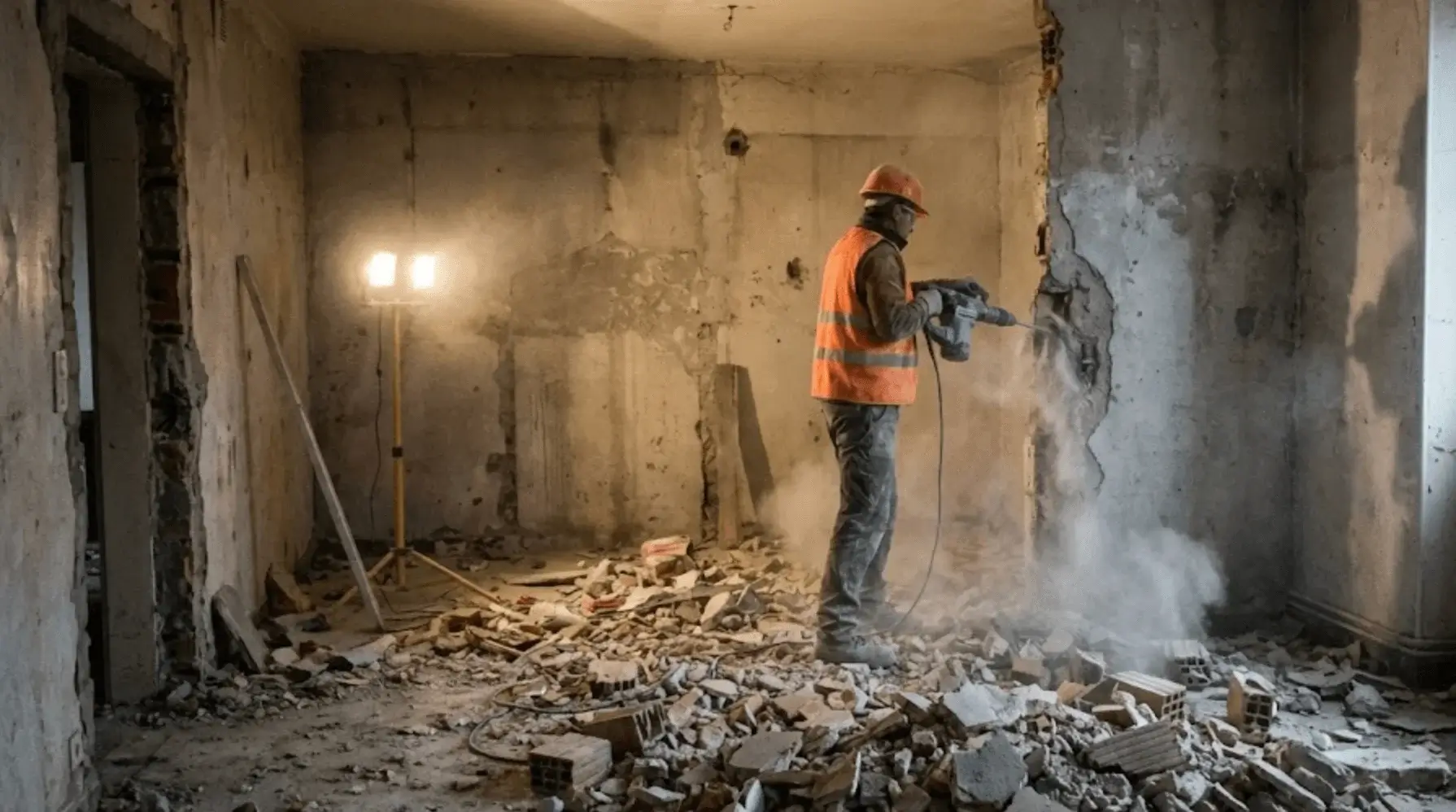 Curage intérieur démolition partielle